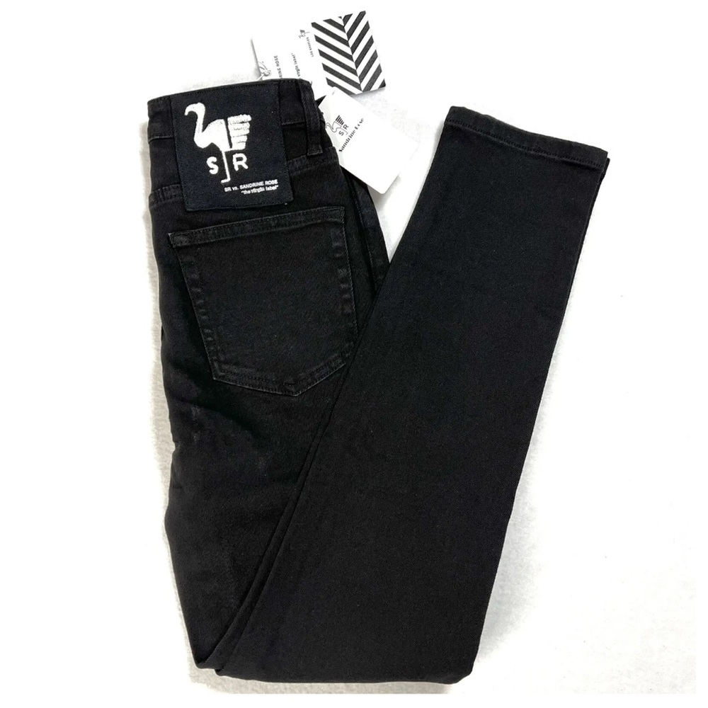 Free People Sandrine Rose Women Black Jeans Skinny Leg Pants Size 26 NWT